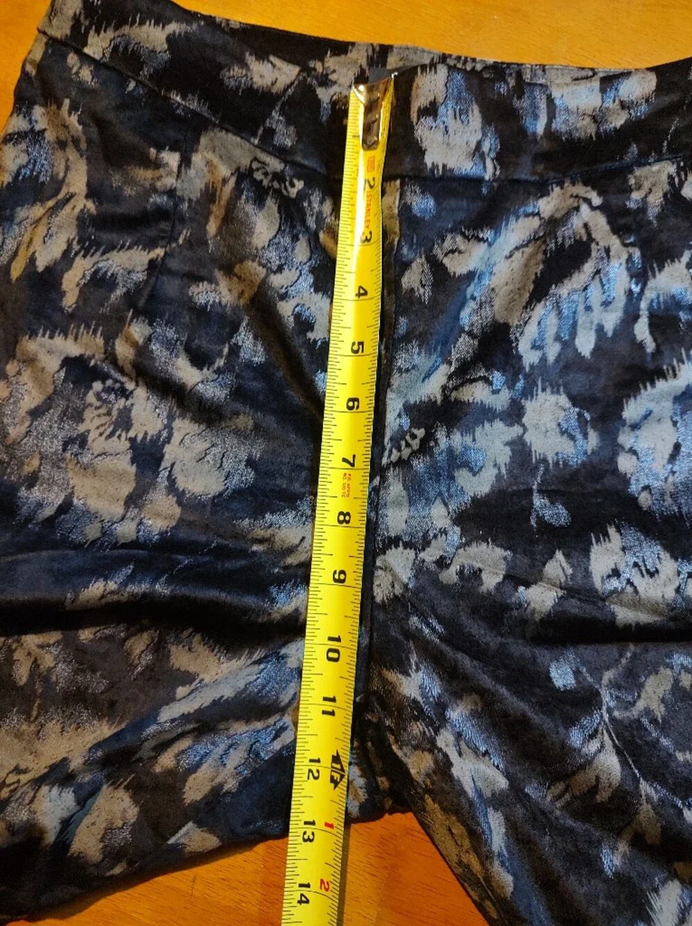 🏵️ Peruvian Connection Black Gold Dark Moody Floral Slim Pants Button Ankle Sz